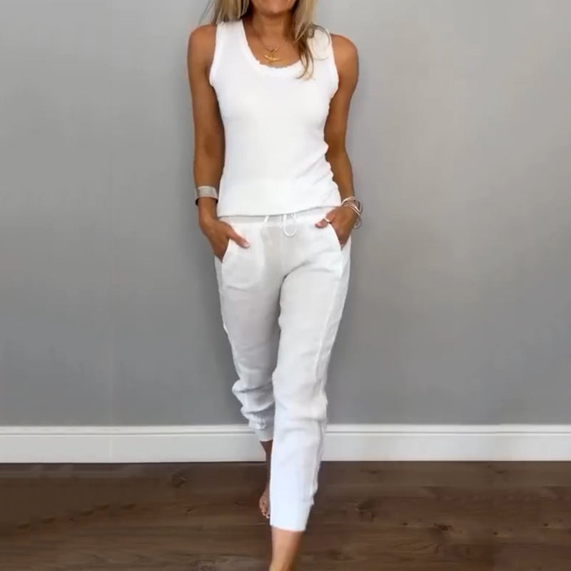Shilli | Sleeveless Tank Top Jogger Set