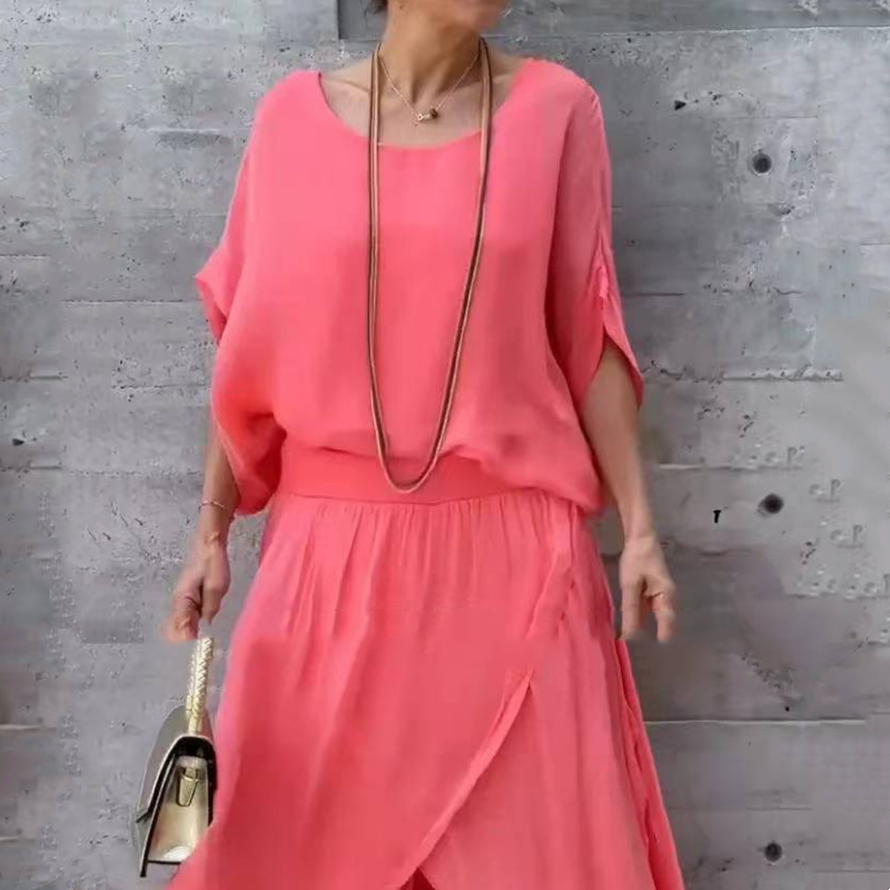 Alyson | Chiffon Layered Wide Leg Two Piece Set