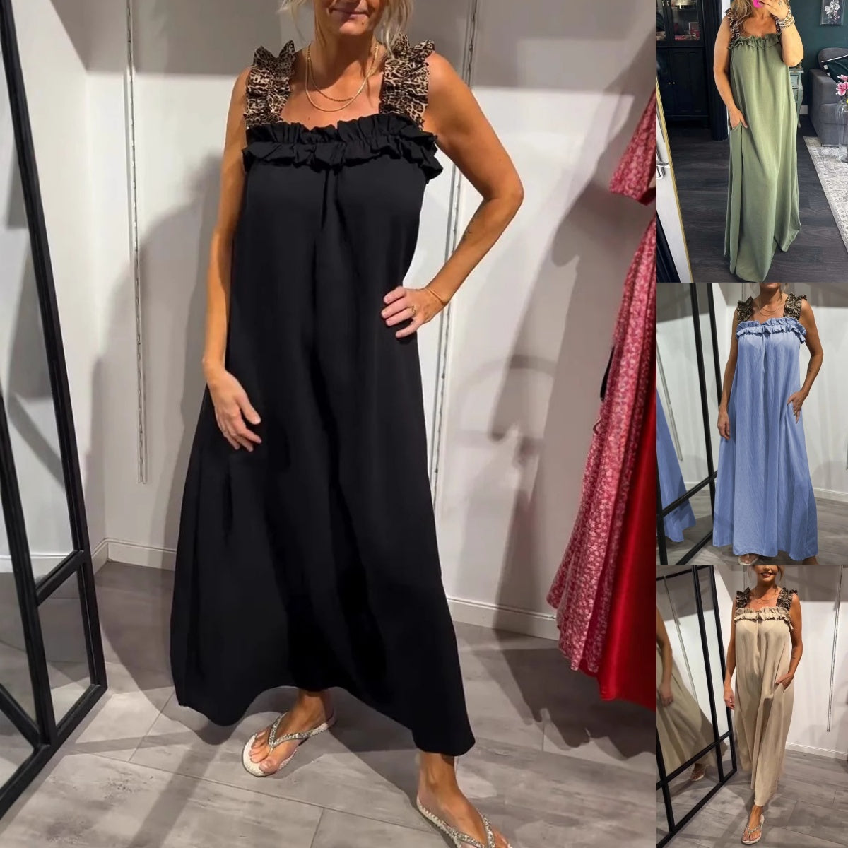 Fiola | Casual Sleeveless Maxi Dress with Pockets