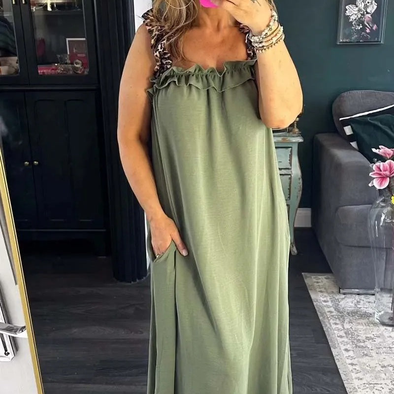 Fiola | Casual Sleeveless Maxi Dress with Pockets