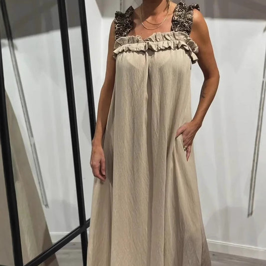 Fiola | Casual Sleeveless Maxi Dress with Pockets