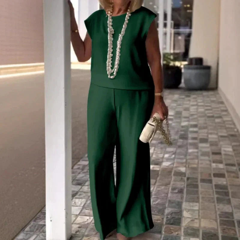 Danelia | Sleeveless Wide Leg Co Ord Set