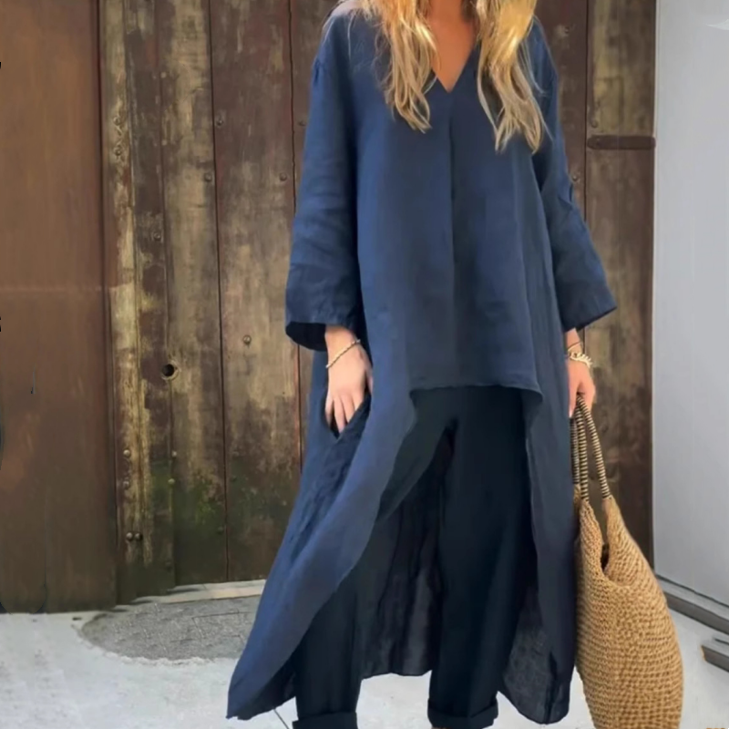 Abby | V Neck Loose Two Piece Set