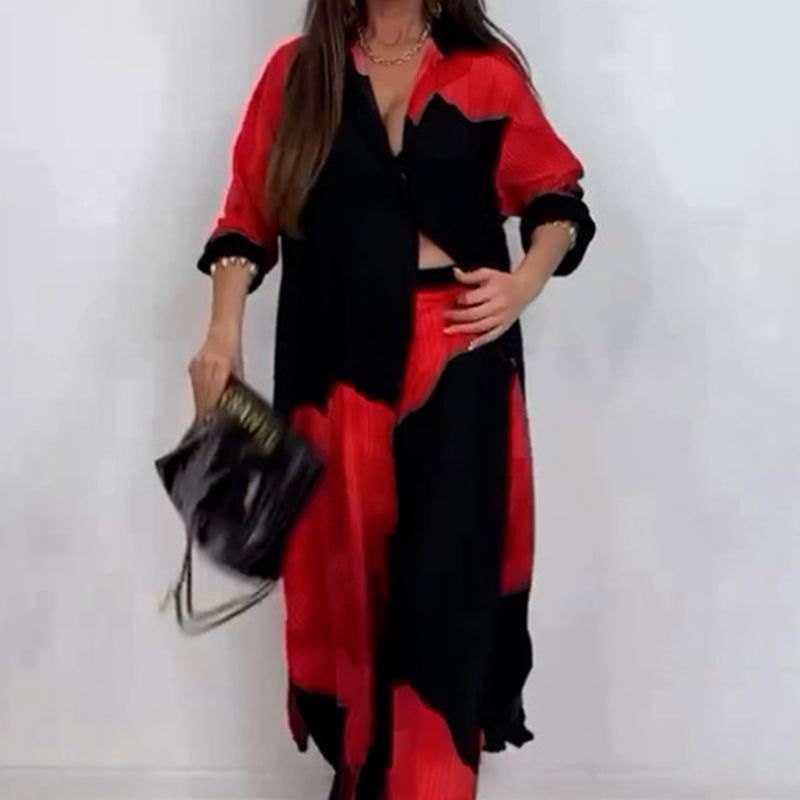 Dionicia | Button Shirt Drawstring Trouser Set