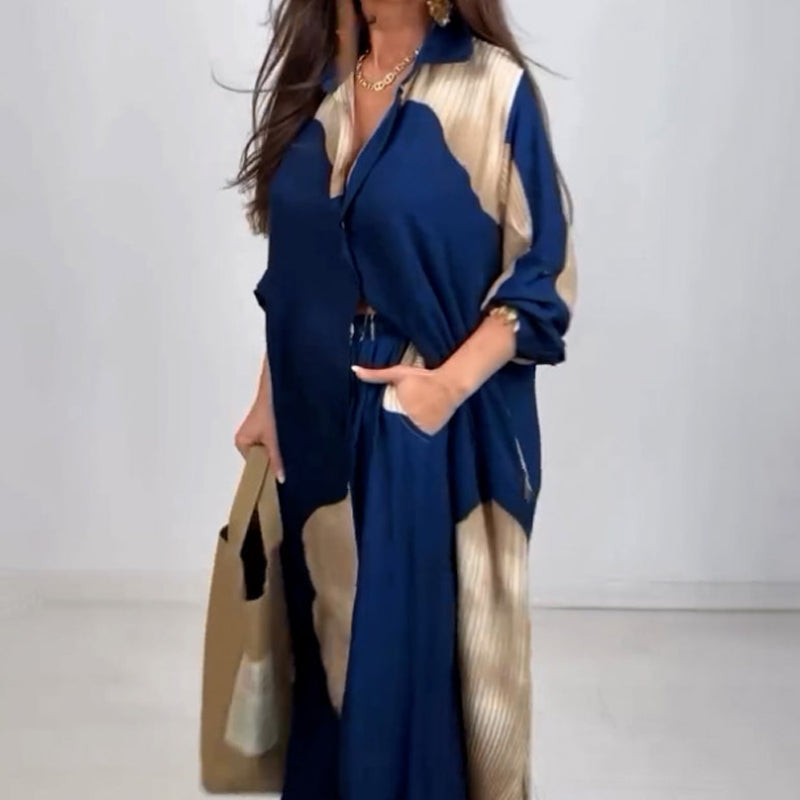 Dionicia | Button Shirt Drawstring Trouser Set