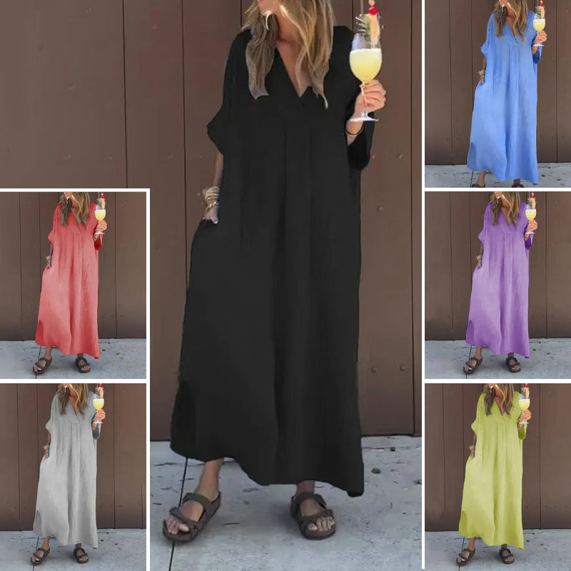 Arantxa | V-Neck Loose Fit Maxi Dress