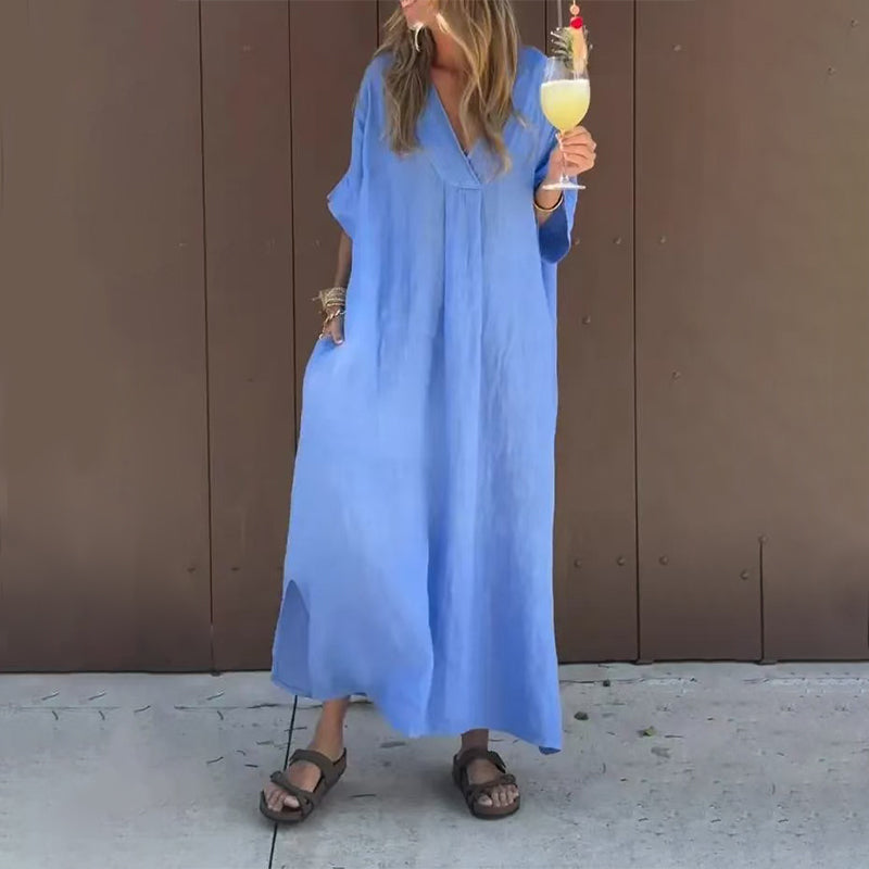 Arantxa | V-Neck Loose Fit Maxi Dress