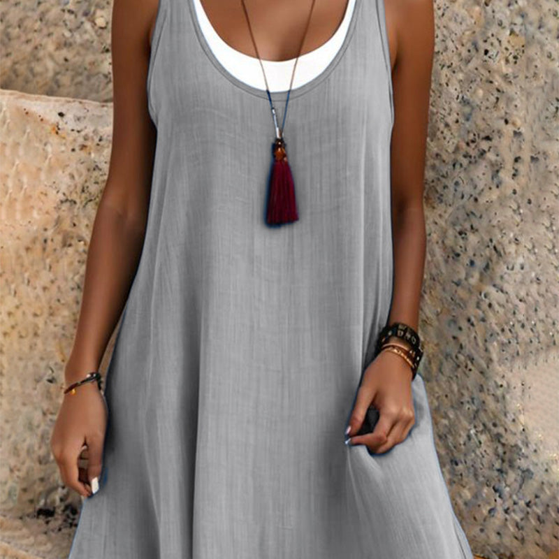 Billina | Sleeveless Layered Swing Summer Dress