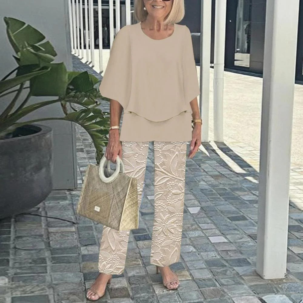 Laetitaa | Chiffon Blouse Wide Leg Co Ord