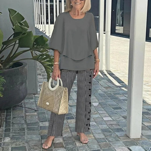 Laetitaa | Chiffon Blouse Wide Leg Co Ord
