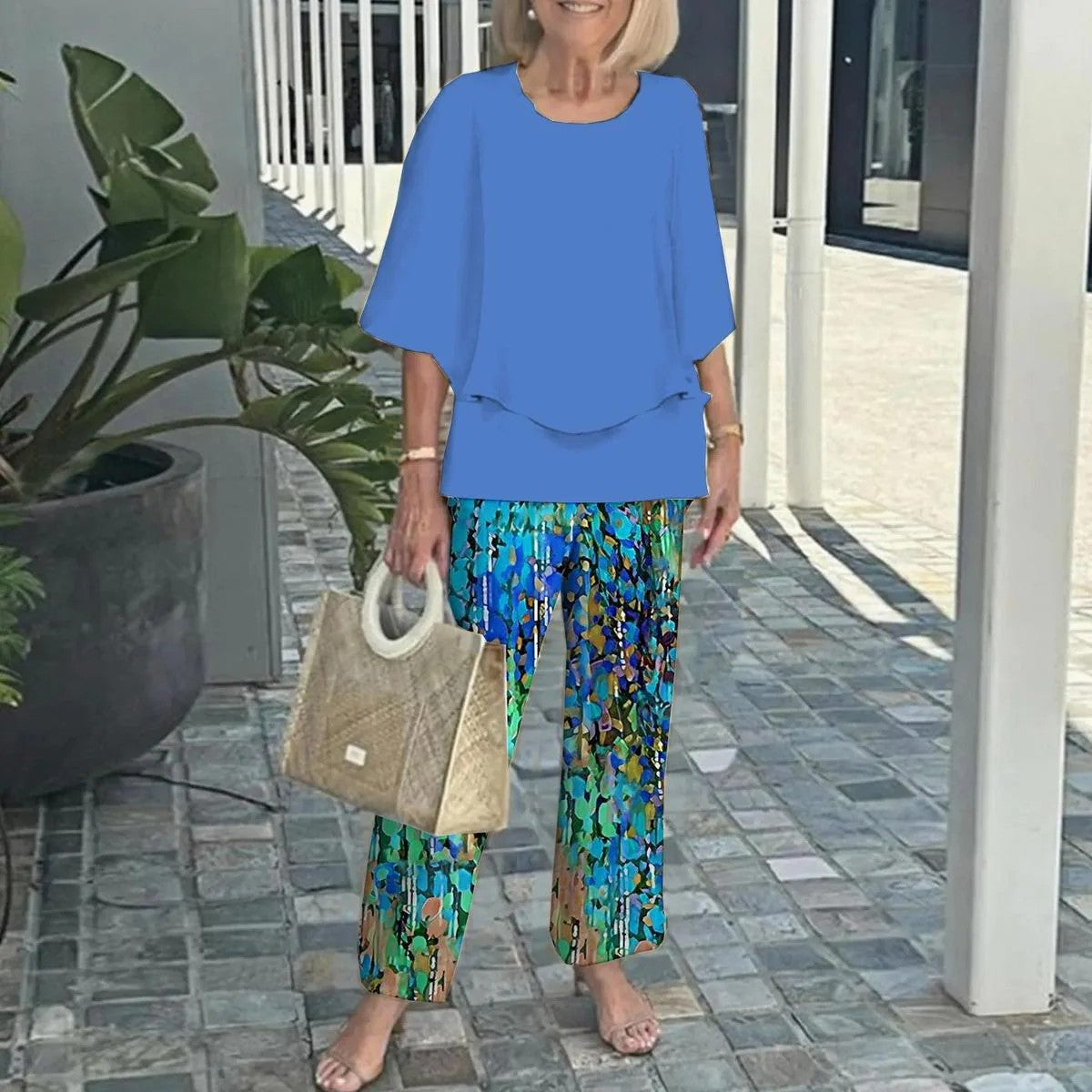 Laetitaa | Chiffon Blouse Wide Leg Co Ord