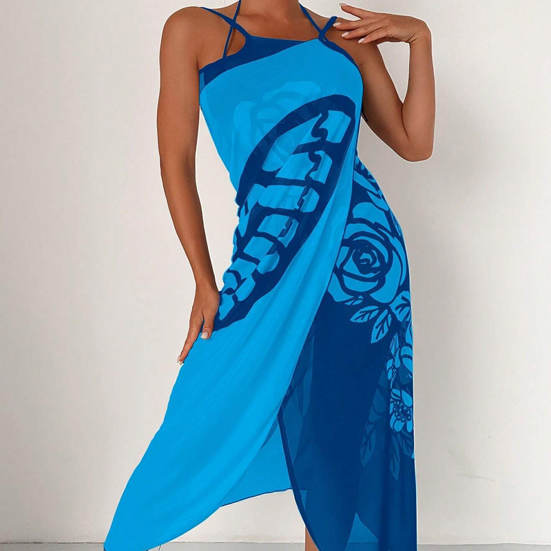 Melora | Swimsuit Cover-Up Butterfly Print Maxi Dress