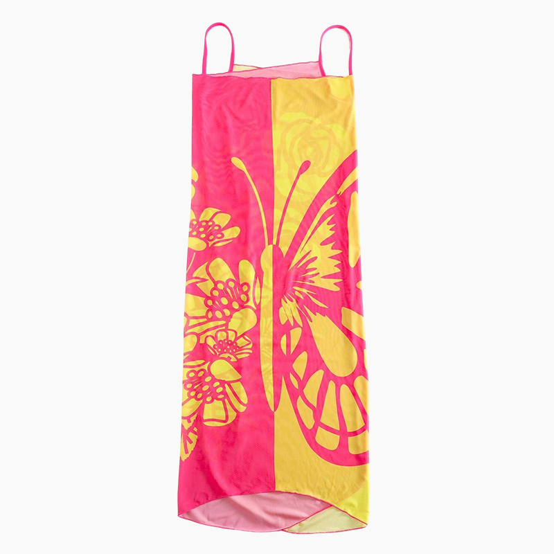 Melora | Swimsuit Cover-Up Butterfly Print Maxi Dress