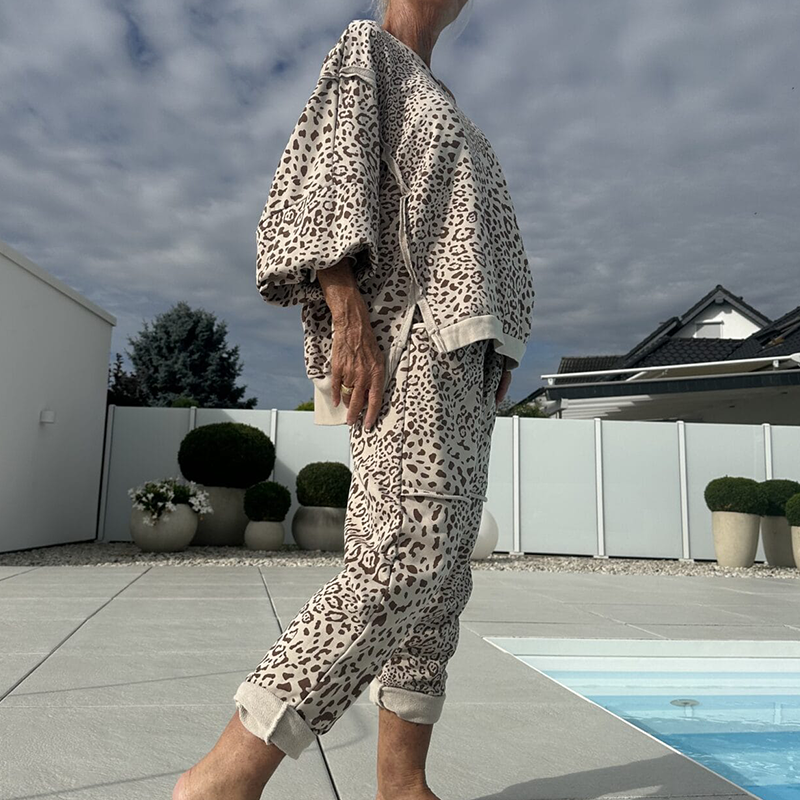 Leenora | Leopard Print Oversized Two Piece Set