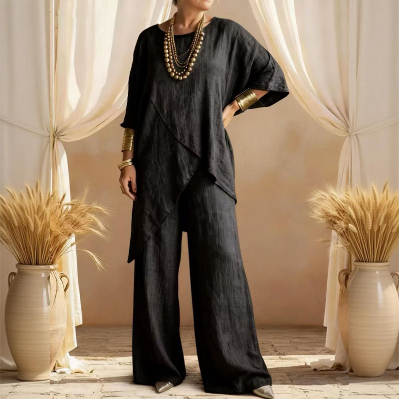 Ojana - Wide Leg Loose Two Piece Set