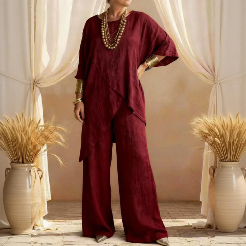 Ojana - Wide Leg Loose Two Piece Set