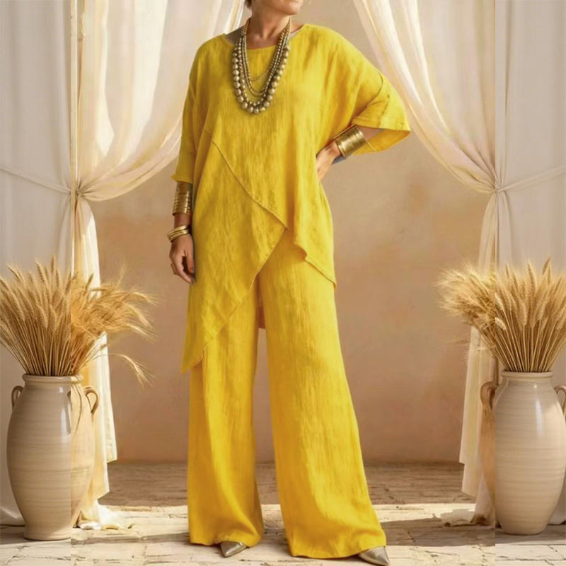 Ojana - Wide Leg Loose Two Piece Set