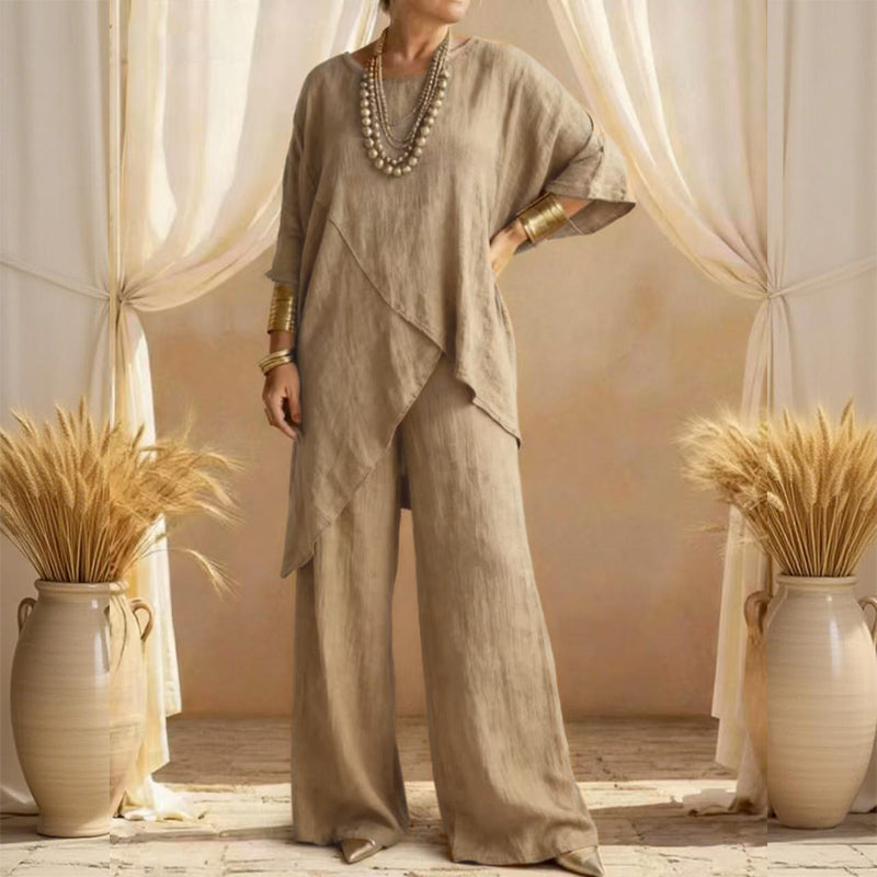 Ojana - Wide Leg Loose Two Piece Set