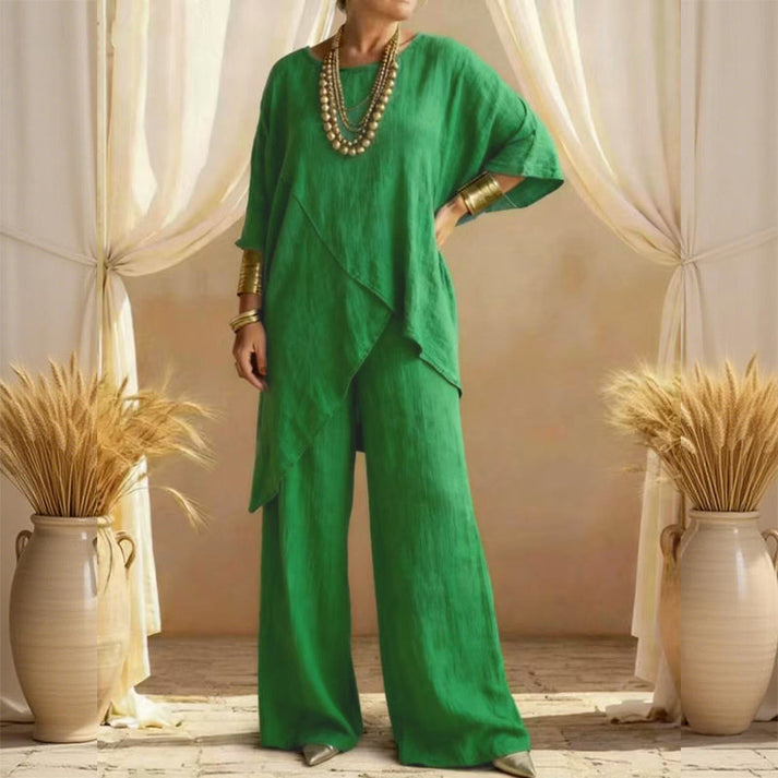 Ojana - Wide Leg Loose Two Piece Set