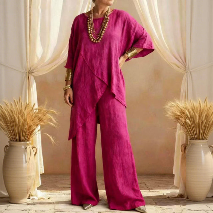 Ojana - Wide Leg Loose Two Piece Set