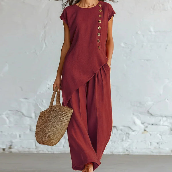Maiara | Two Piece Button Detail Set