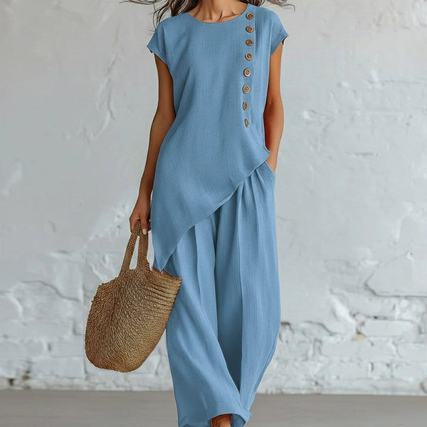 Maiara | Two Piece Button Detail Set