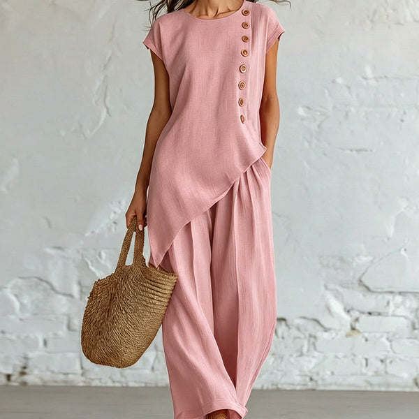 Maiara | Two Piece Button Detail Set