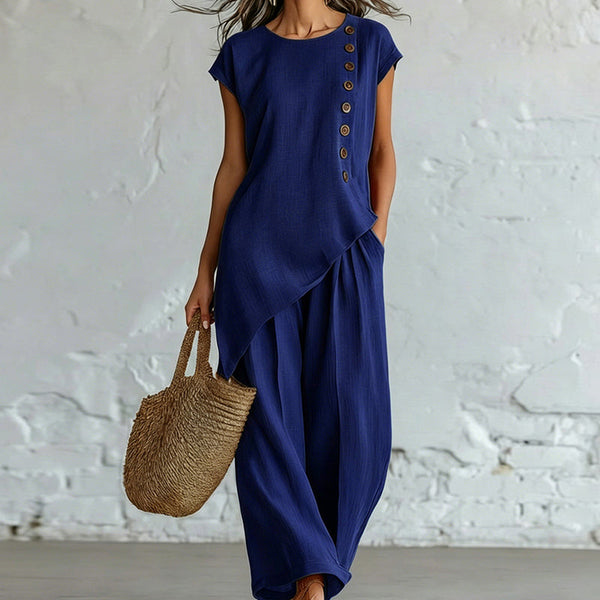 Maiara | Two Piece Button Detail Set