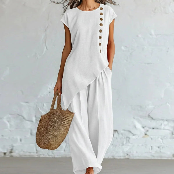 Maiara | Two Piece Button Detail Set