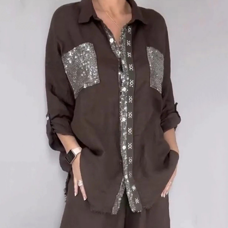 Lizy | Blouse and Wide Leg Trousers Set