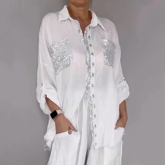 Lizy | Blouse and Wide Leg Trousers Set