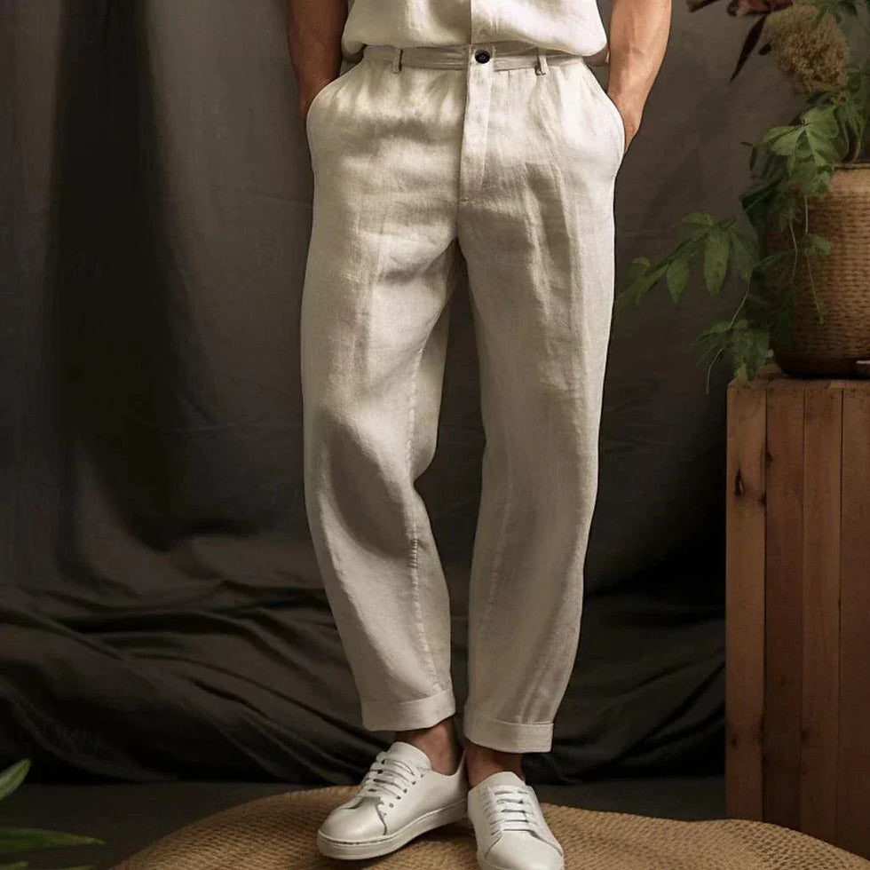 Derik | Tapered Fit Casual Ankle Length Trousers