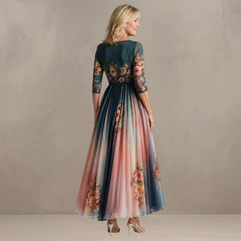 Willemse | Maxi Floral V-Neck Bohemian Dress