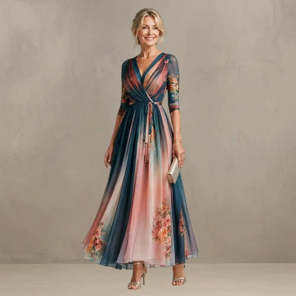Willemse | Maxi Floral V-Neck Bohemian Dress