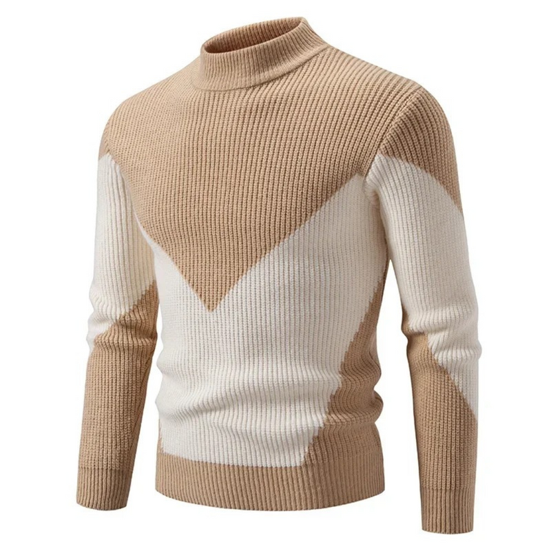 Zohir | Ribbed High Neck Knit Jumper
