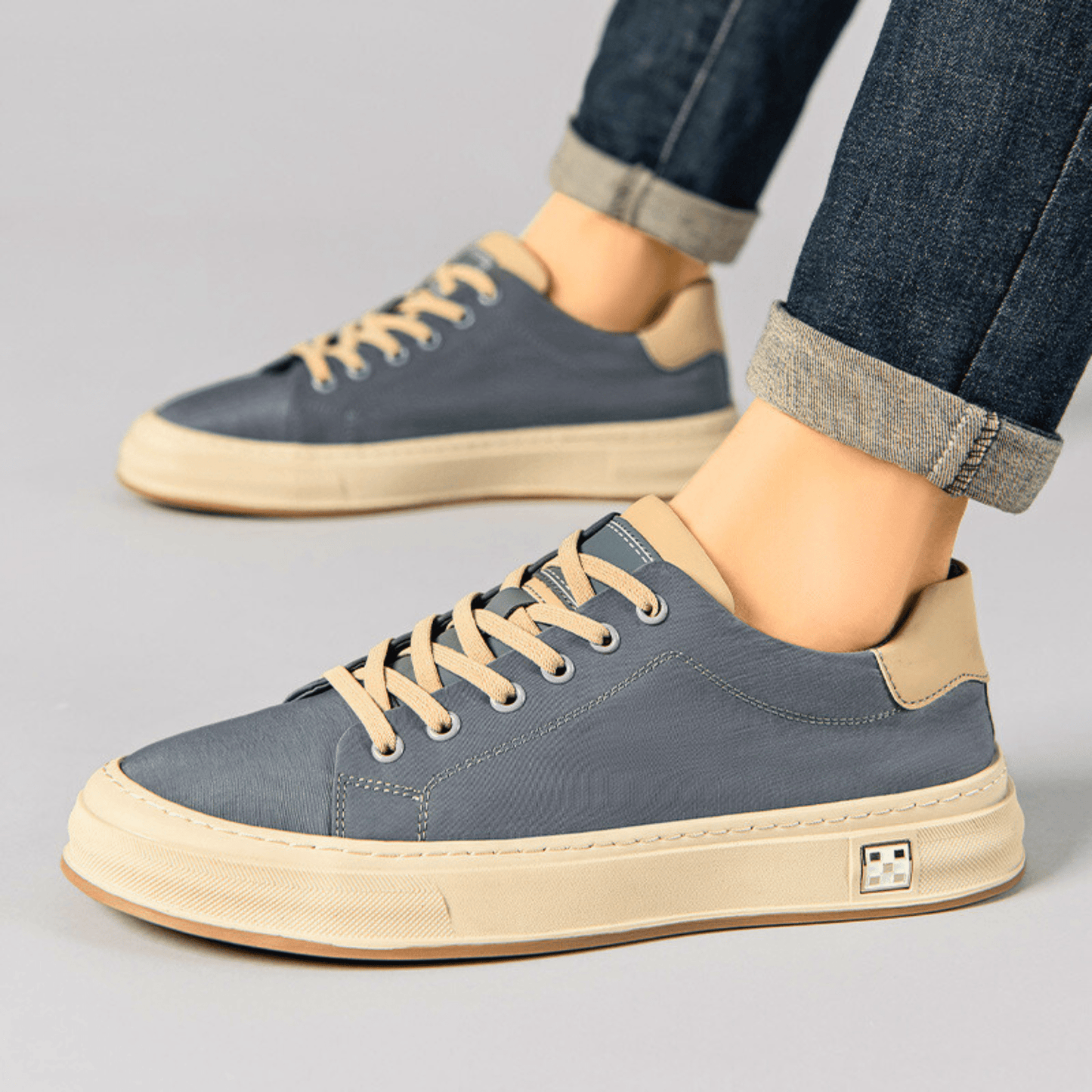 Snelle - Casual Lace Up Contrast Trim Sneakers