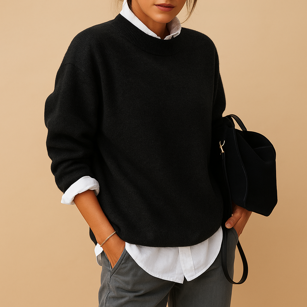 Ofelia | Knit Jumper with Crewneck and Long Sleeves