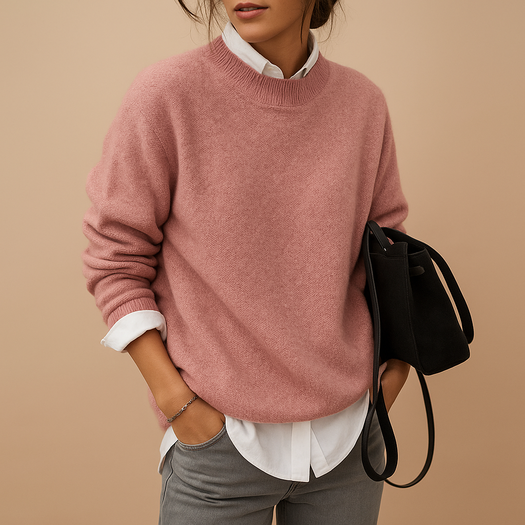 Ofelia | Knit Jumper with Crewneck and Long Sleeves
