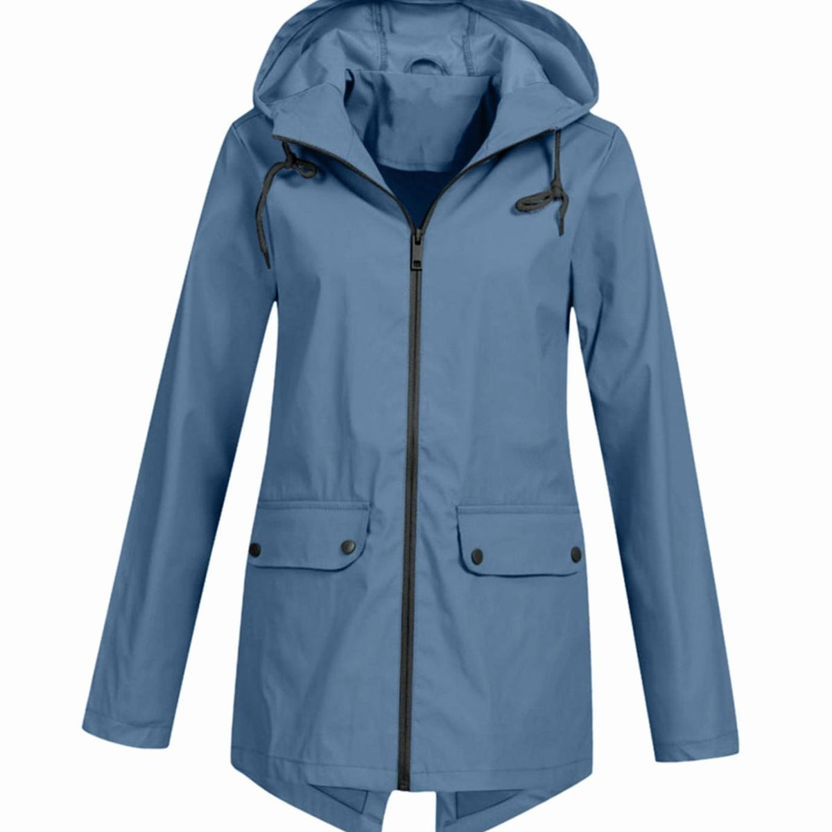 Ashleigh | Hooded Longline Jacket with Flap Pockets