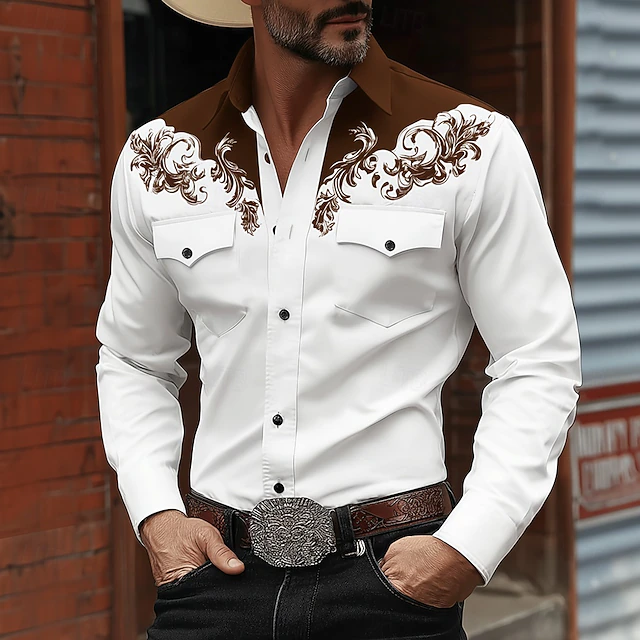 Leif | Western Embroidered Long Sleeve Shirt