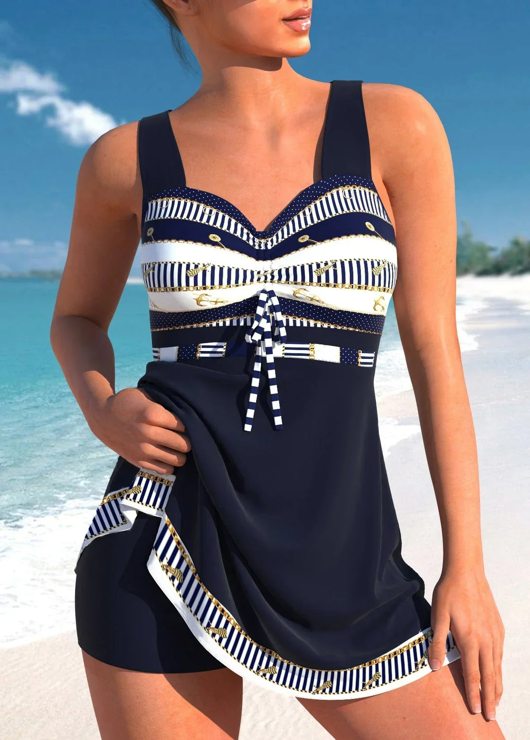 Rocio | Printed Swim Dress with Tie Front